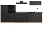 Vicco K&uuml;chenzeile R-Line, Anthrazit Landhaus/Goldkraft Eiche, 340 cm...
