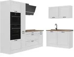 Vicco Winkelk&uuml;che R-Line, Wei&szlig; Landhaus/Wei&szlig;, 230 x 120 cm Arbeitsplatte...