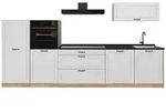Vicco K&uuml;chenzeile R-Line, Wei&szlig; Landhaus/Goldkraft Eiche, 340 cm Arbeitsplatte