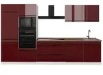 Vicco K&uuml;chenzeile R-Line, Rot Hochglanz/Wei&szlig;, 340 cm Arbeitsplatte Goldkraft...