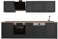 Vicco K&uuml;chenzeile R-Line, Anthrazit Landhaus/Anthrazit, 280 cm Arbeitsplatte