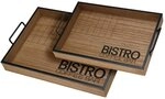 Home & styling collection Tablett Serviertabletts Bistro, 2er-Set, MDF