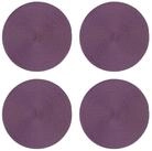 Haus und Deko Platzset Tischset 4er Set rund 35 cm &Oslash; Platzset abwaschbar