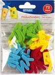 STYLEX Bastelfilz Bastelfilz Buchstaben 72 St&uuml;ck sortiert