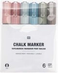 Rico Design Marker Tafelmarker Kreidestifte Fl&uuml;ssigkreide Set 3mm 6 Farben