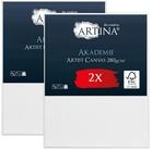 Artina Keilrahmen Akademie Leinwand, 80x100cm, Wei&szlig;, 2er Set, FSC, 100%...
