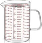 LuxusKollektion Messbecher Glas-Messbecher 1500ml/6Tassen/51oz Borosilikatglas,...