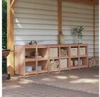 vidaXL H&auml;ngeschrank vidaXL Au&szlig;enk&uuml;chenschrank MEPPEL 3 stk. Nat&uuml;rlicher...