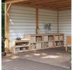 vidaXL H&auml;ngeschrank vidaXL Au&szlig;enk&uuml;chenschrank MEPPEL 4 stk. Nat&uuml;rlicher...