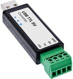 Inline USB zu TTL 5V Konverter, FTDI FT232RNL, USB-A auf 4pol Schraubklemme