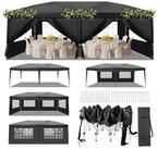 LuxusKollektion Faltpavillon Faltpavillon 3x6m Pop-up Schwarz