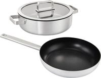 Hanseatic Pfannen-Set PREMIUM, Edelstahl (Set, 3-tlg., 1x Pfanne 24 cm, 1x