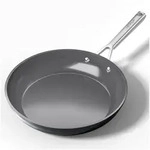 LuxusKollektion Bratpfanne Bratpfanne 28cm Keramik Diamant-Titan Induktion Grau...