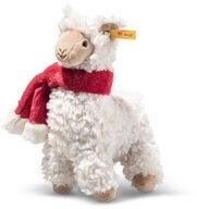 Steiff Kuscheltier Kuscheltier Lama Leandro Weihnachten Wei&szlig; (19 cm)