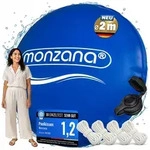 monzana Pool, 2m Winter Rund mit Seilen PVC Sicherheitsventil 6 &Ouml;sen...