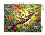 CALVENDO Puzzle CALVENDO Puzzle Monarchfalter sammeln sich auf einem Ast zwischen