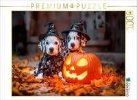 CALVENDO Puzzle CALVENDO Puzzle Magische Halloween Nacht mit Dalmatinern, 1000 Teile,
