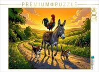 CALVENDO Puzzle CALVENDO Puzzle Die vier Gef&auml;hrten auf der Stra&szlig;e nach Bremen, 1000