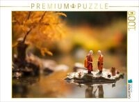 CALVENDO Puzzle CALVENDO Puzzle Miniatur M&ouml;nche in Thailand auf einer Insel, 1000