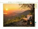 CALVENDO Puzzle CALVENDO Puzzle Goldene Stunde - Bank im Abendlicht, 2000 Teile