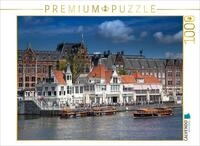 CALVENDO Puzzle CALVENDO Puzzle Bootsanlegestelle am Hauptbahnhof von Amsterdam,