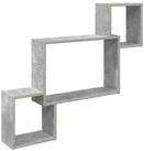 vidaXL Wandregal 91,5 x 15 x 76 cm Wandregal Wandhalterung Grau 91,5x15x76 cm