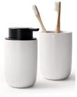 LuxusKollektion Seifenspender Seifenspender Keramik 350ml mit Zahnb&uuml;rstenhalter