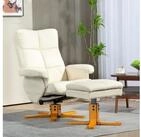 HOMCOM Relaxsessel Lesesessel mit Hocker, Liegefunktion f&uuml;r Schlafzimmer,...
