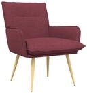 vidaXL Sessel Sessel Weinrot Stoff (1-St)