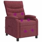 vidaXL Sessel Massage Relaxsessel Weinrot Stoff (1-St)