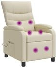 vidaXL Sessel Massage Relaxsessel Creme Kunstleder (1-St)