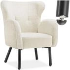 tectake Relaxsessel Polstersessel mit Boucl&eacute;-Bezug, Belastbarkeit 120 kg, 72 x...