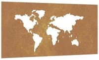 vidaXL Wandbild Garten-Wanddeko 105x55 cm Cortenstahl Weltkarten-Design, (1 St)