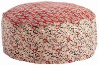 Feeling4Home Pouf Lorient aus Baumwolle, Rot