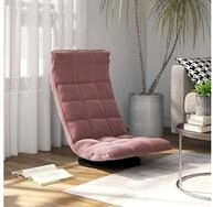 vidaXL Stuhl vidaXL Bodenstuhl Drehbar Rosa Samt