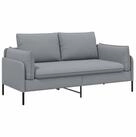 vidaXL Sofa 188 x 81 x 89 cm 2-Sitzer Sofa Hellgrau 188x81x89 cm Stoff, 1 Teile