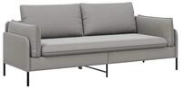vidaXL Sofa 222 x 81 x 89 cm 3-Sitzer-Sofa Hellgrau 222x81x89 cm Samt, 1 Teile