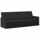 vidaXL Sofa 220 x 81 x 82 cm 3-Sitzer Sofa Schwarz 220x81x82 cm Stoff, 1 Teile