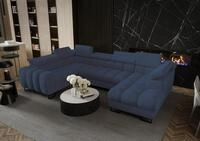 Fun M&ouml;bel Wohnlandschaft Schlafsofa BASTIEN mit Ottomane in Stoff, inkl....