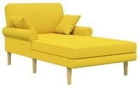 vidaXL Chaiselongue Chaiselongue Helles Gelb Stoff, 1 Teile