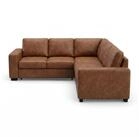 ebuy24 Sofa Sacramento Ecksofa aus braunem PU-Kunstleder mit v, 1 Teile