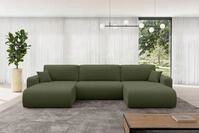 ALTDECOR Wohnlandschaft BERY-U, Couch mit Schlaffunktion, Wohnzimmer -