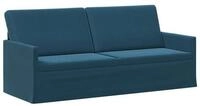 vidaXL Sofa 190 x 81 x 82 cm 3-Sitzer Sofa Blau 190x81x82 cm Samt V, 1 Teile