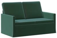vidaXL Sofa 130 x 81 x 82 cm 2-Sitzer Sofa Dunkelgr&uuml;n 130x81x82 cm Samt V, 1...