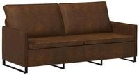 vidaXL Sofa 190 x 81 x 82 cm Sofa 3-Sitzer Braun Kunstleder modernes Design...