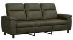 vidaXL Sofa 214 x 90 x 95 cm Sofa Olivegr&uuml;n 214x90x95 cm Kunstwildleder, 1...