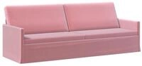 vidaXL Sofa 220 x 81 x 82 cm 3-Sitzer Sofa Rosa 220x81x82 cm Samt V, 1 Teile