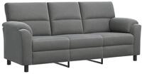 vidaXL Sofa 214 x 85 x 93 cm Sofa Dunkelgrau 214x85x93 cm Samt, 1 Teile