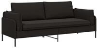vidaXL Sofa 222 x 81 x 89 cm 3-Sitzer-Sofa Schwarz 222x81x89 cm Samt, 1 Teile