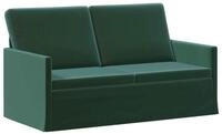 vidaXL Sofa 150 x 81 x 82 cm 2-Sitzer Sofa Dunkelgr&uuml;n 150x81x82 cm Samt V, 1...